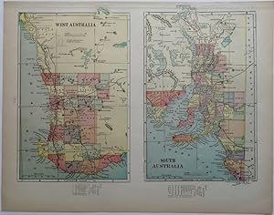 West Australia and South Australia Regions ,1902 Color Map