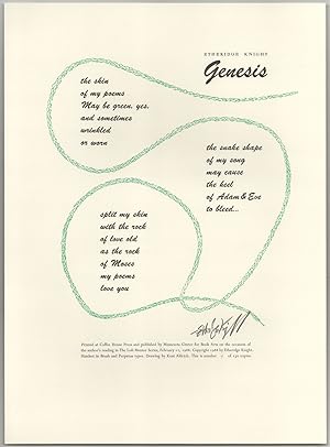 Genesis (Signed Broadside)