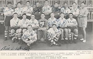 Islington Corinthians London Football Club 1937 FULLY Hand Signed Postcard