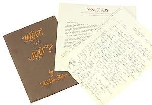 Two signed letters [with] What is Man