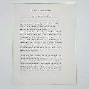 Computer Printout of "An Evening with the Doctor" [WITH] Typed Letter, Signed ("Chas")