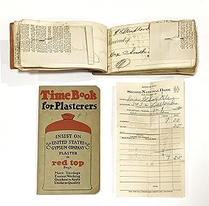 1932 Time Book for Plasterers from United States Gypsum Company together with a Houston, Texas Tr...