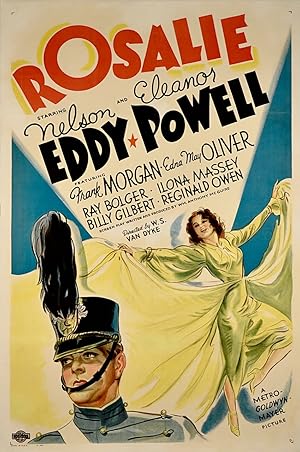 1937 ORIGINAL MOVIE POSTER "ROSALIE" NELSON EDDY ELEANOR POWELL LINENBACKED
