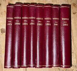 Set of 8 Wisdens. 1879 to 1886 Rebound without Covers