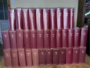 Set of 42 Wisdens. 1946 to 1987 Rebound in Leather Bindings