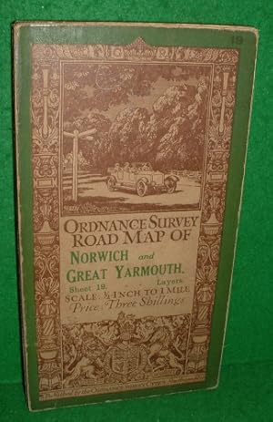 ORDNANCE SURVEY Road Map of NORWICH AND GREAT YARMOUTH Scale 1/2 inch 1 mile. Sheet 19.