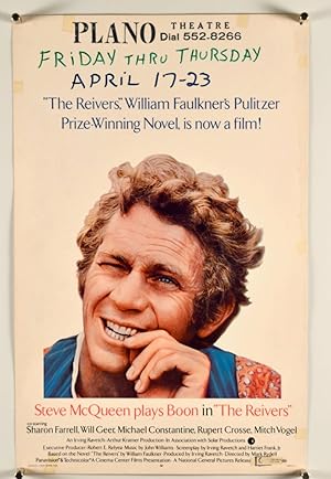 1969 ORIGINAL WC POSTER: "THE REIVERS" / STEVE MCQUEEN / PLANO