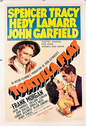1942 ORIGINAL MOVIE POSTER / "TORTILLA FLAT" /SPENCER TRACY / LINEN