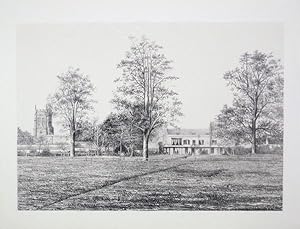 Original Antique Photo Lithograph Illustrating Charminster in Dorset. Published By J.Pouncy in 1857.