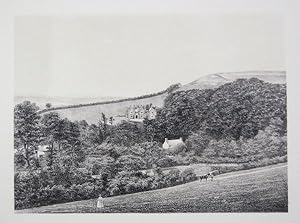 Original Antique Photo Lithograph Illustrating Upwey House in Dorset. Published By J.Pouncy in 1857.