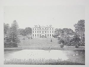 Original Antique Photo Lithograph Illustrating Kingston House, the Seat of James Fellowes,Esq, in...