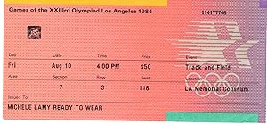 Games of the XXIIIrd Olympiad 1984 ticket stub