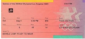 Games of the XXIIIrd Olympiad 1984 ticket stub