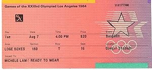 Games of the XXIIIrd Olympiad 1984 ticket stub
