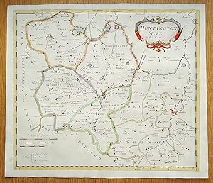 Antique Map HUNTINGDONSHIRE, CAMBRIDGESHIRE Robert Morden original old map 1722