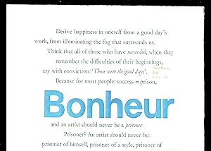 Bonheur - Happiness.