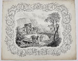 View of an Alpine Chateau and Bridge