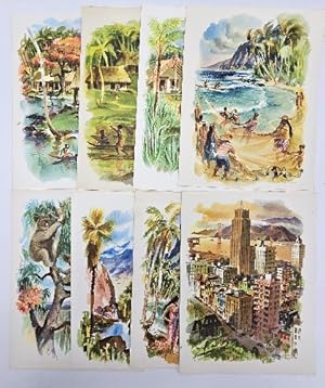 8 Vintage S.S. Mariposa cruise ship menus