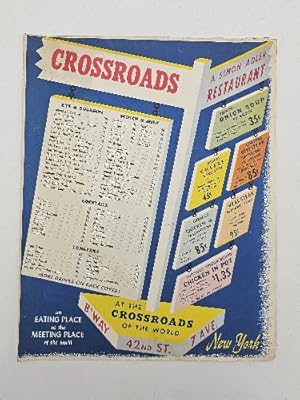 Crossroads, A Simon Adler Restaurant menu