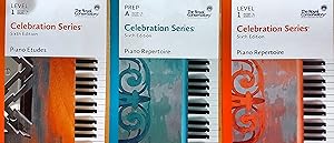 Celebration Series Sixth Edition - Book Lot (3) - Piano Repertoire Level 1 - Piano Etudes Level 1...