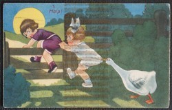 Help! Two Children 1925 Postcard