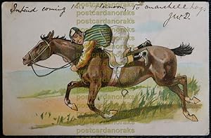 Jockey Horse Sporting 1907 Postcard