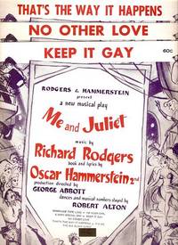 Sheet music (3) from this Broadway show. Songs: Keep It Gay; No Other Love; That's The Way It Hap...