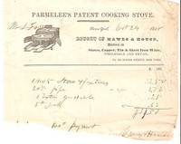 1838 PRINTED & HANDWRITTEN RECEIPT FOR PARMELEE'S PATENT COOKING STOVE: Bought of Hawes & House, ...