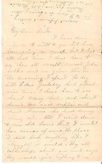 1860 HANDWRITTEN LETTER (ALS) TO "DEAR SISTER"
