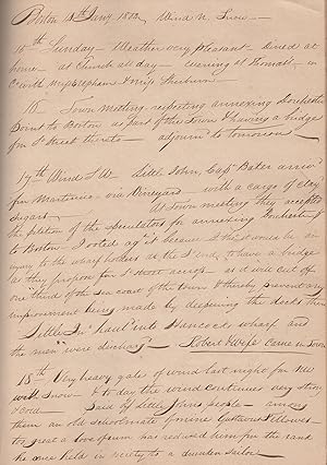 [Manuscript Journal of a Boston Merchant]