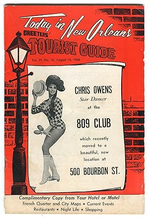 Today in New Orleans (Chris Owens Cover): Greeters' Tourist Guide Vol. 39, No. 16, August 15, 1968