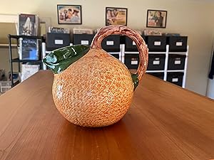 Vintage Italian Orange 6.75" Pitcher- Nice!