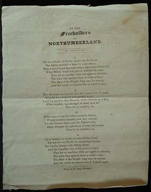 To The Freeholders Of Northumberland
