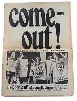 Come Out!: A Liberation Forum for the Gay Community Vol. 2 No. 7b