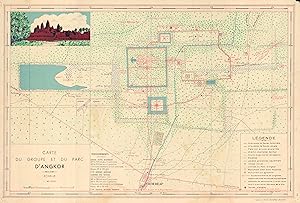 Carte du Groupe et du Parc d'Angkor.