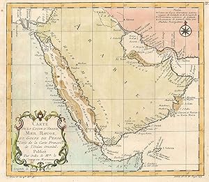 Carte de la Coste d'Arabie, Mer Rouge, et Golfe de Perse. Tirée de la Carte Françoise de l'Océan ...