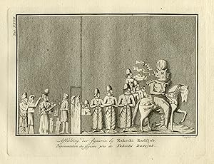 Antique Print-Depiction of sculpture at Naqsh-e-Rajab in Iran-Tringham-1774