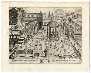 Antique Master Print-AGES-OF-MAN-COMPOSITE-ORDER-CHILD PLAY-Wierix-de Vries-1577