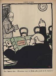 "Ten past one" from Crimes et Châtiments [Crime and Punishment]. First edition of the lithograph.
