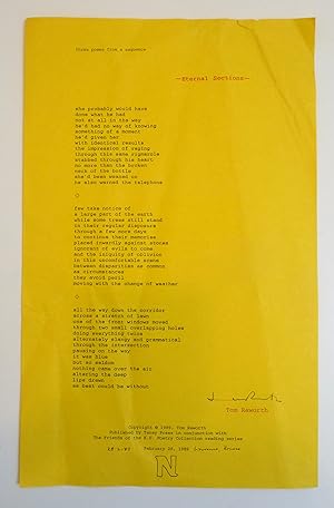 three poems from a sequence ('Eternal Sections')