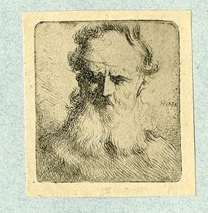 Antique Master Print-PORTRAIT-ELDERLY-MAN-BEARD-H.20-Norblin-1780