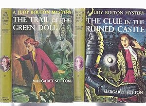 JUDY BOLTON Mystery Series / TWO VOLUMES ( decorated boards with green spines: The Clue in the Ru...