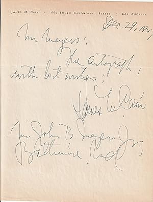 Autograph Letter Signed