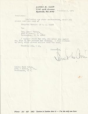 Typed Letter Signed