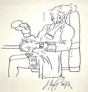 Original SIGNED drawing of comic strip character Joe Palooka