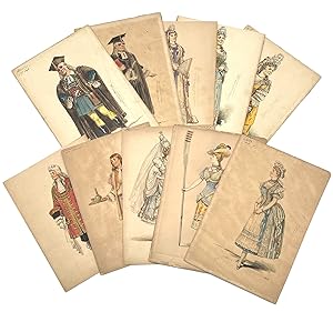 Group of Ten Watercolor Drawings for Stage Production "Nadgy", circa 1886 [SIGNED]
