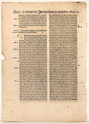 [Incunable Leaf from Augustinus Sermones]
