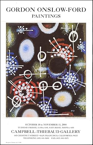 Exhibition Poster: Gordon Onslow-Ford Paintings (October 10-November 11, 2000)