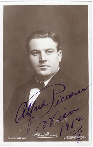 PICCAVER, Alfred Signed postcard