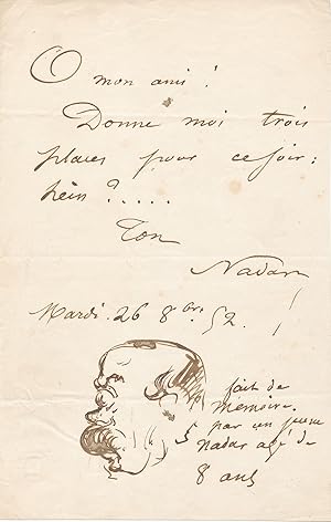 Drawing in an Autograph Letter Signed